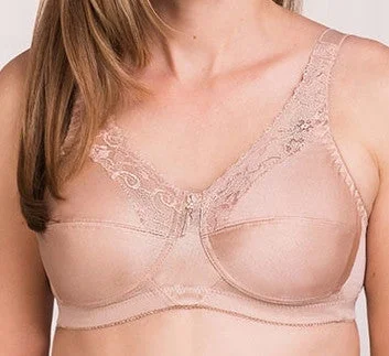 Nursing bras for easy breastfeeding access Mastectomy Bra 'Barbara Lace Accent Soft Cup' Latte Nursing bras for easy breastfeeding access Mastectomy Bra 'Barbara Lace Accent Soft Cup' Latte