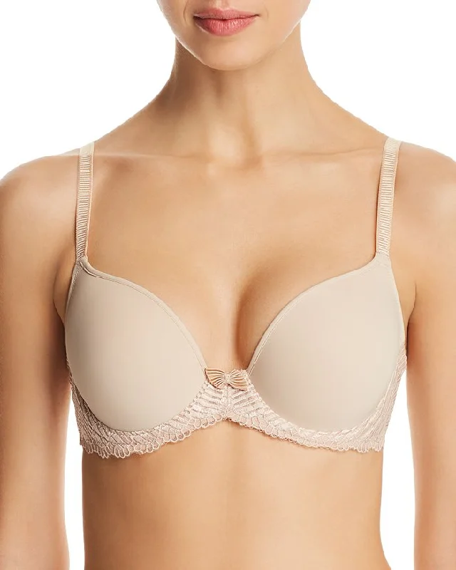 Bra with a silk - lined cup for a luxurious texture​ Wacoal La Femme Plunge T-Shirt Bra #853117