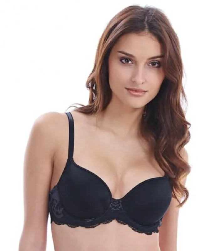 plunge bras for low cut topsWacoal Lace Affair Contour Bra - Black/Graphite