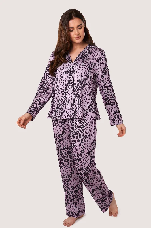 Bra with a reversible design for double the style options​ Kaylee Long Sleeve Lilac Animal PJs