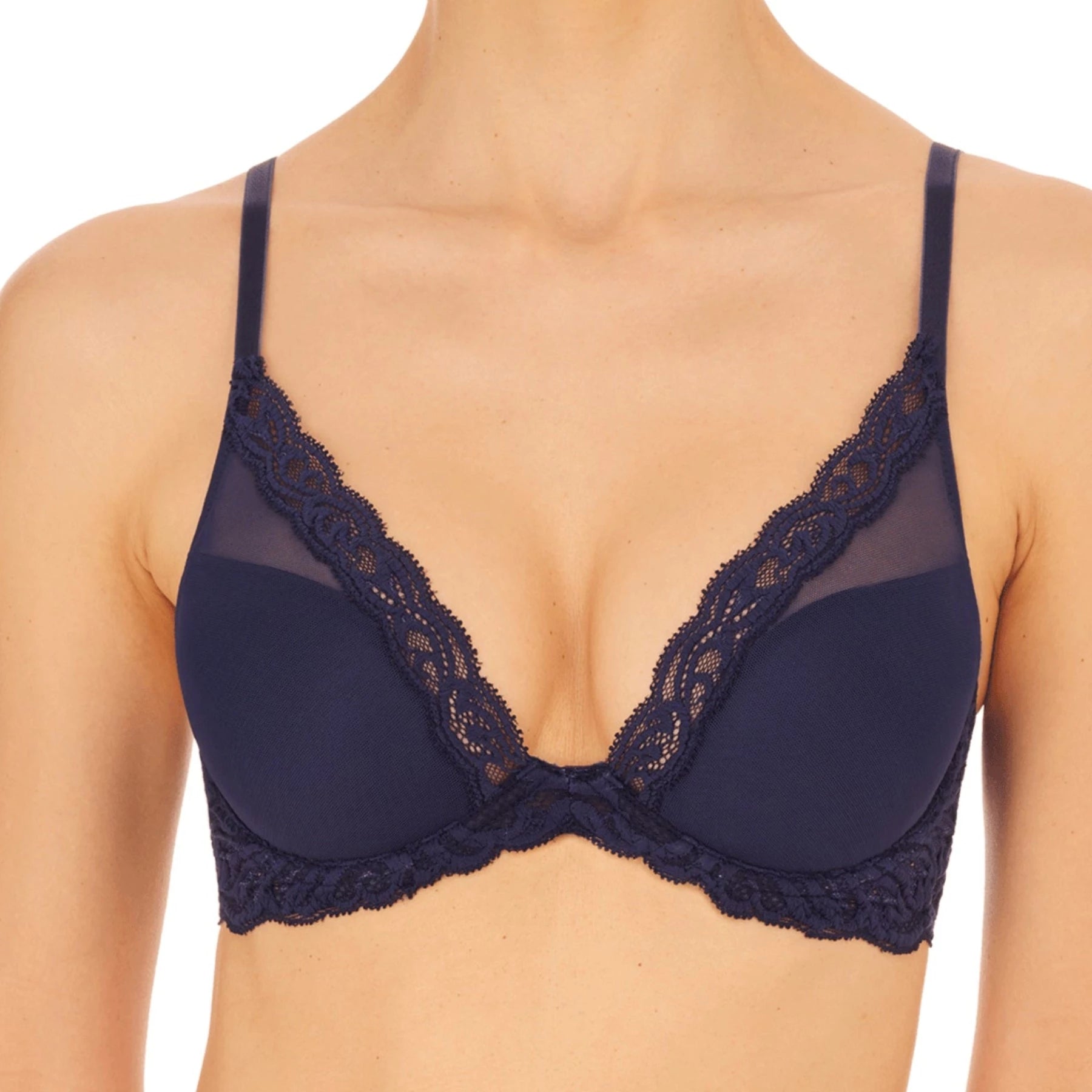 plus size bras with good supportFeathers Contour Plunge Bra 730023 - Twilight