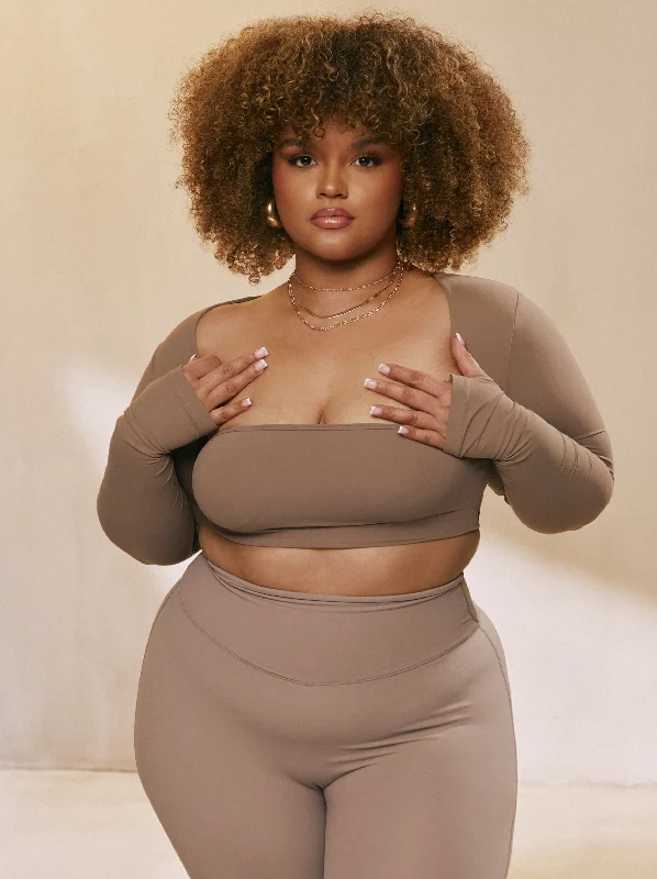 sleep bras with adjustable strapsAirknit Bolero Shrug - Chai Latte