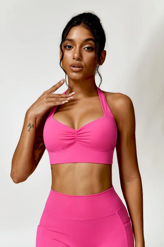 plunge t - shirt bras for a sleek appearanceAmber Sports Bra - Magenta