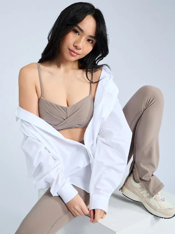 supportive sports bras for runningBoyfriend Button Up Shirt - White