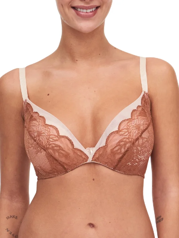 minimizer bras to reduce bust sizeMidnight Flowers Plunge T-Shirt Bra - Mocha Bisque