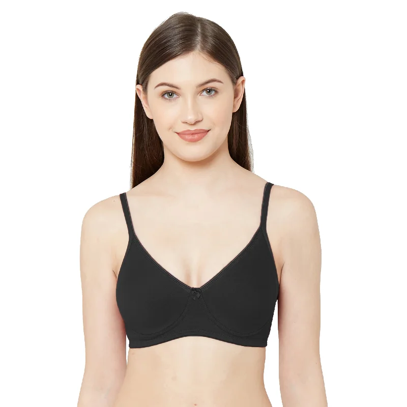 balconette bras for a sexy neckline1025 - Plain Mold T-Shirt Bra Black