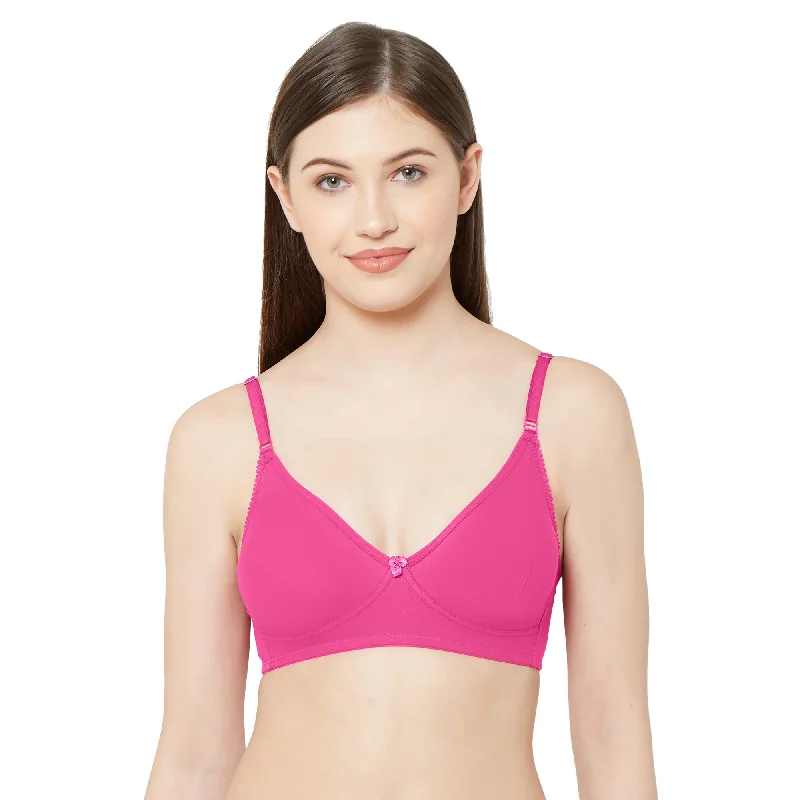 full cup bras for complete coverageDipti-Plain Mold T-shirt Bra  Rani Pink