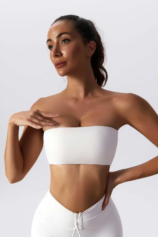 sleep bras for all night comfortEvangeline Sports Bra - Porcelain White