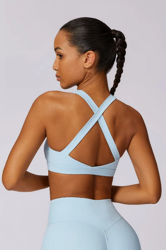 supportive underwire bras for large bustsFlex Sports Bra - Ice Blue