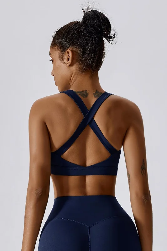 seamless t - shirt bras for everyday wearFlex Sports Bra - Navy