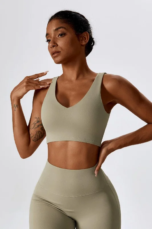 moisture wicking sleep bras for hot sleepersHaven Minimalistic Sports Bra - Nude