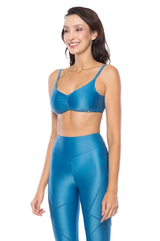 convertible bras with adjustable strapsLara Sports Bra - Ocean Blue