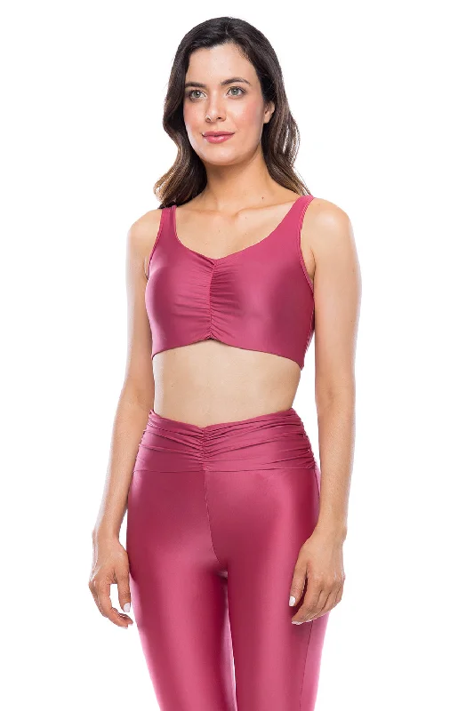 wireless bras for a natural feelPlier Sport Bra - Old Pink