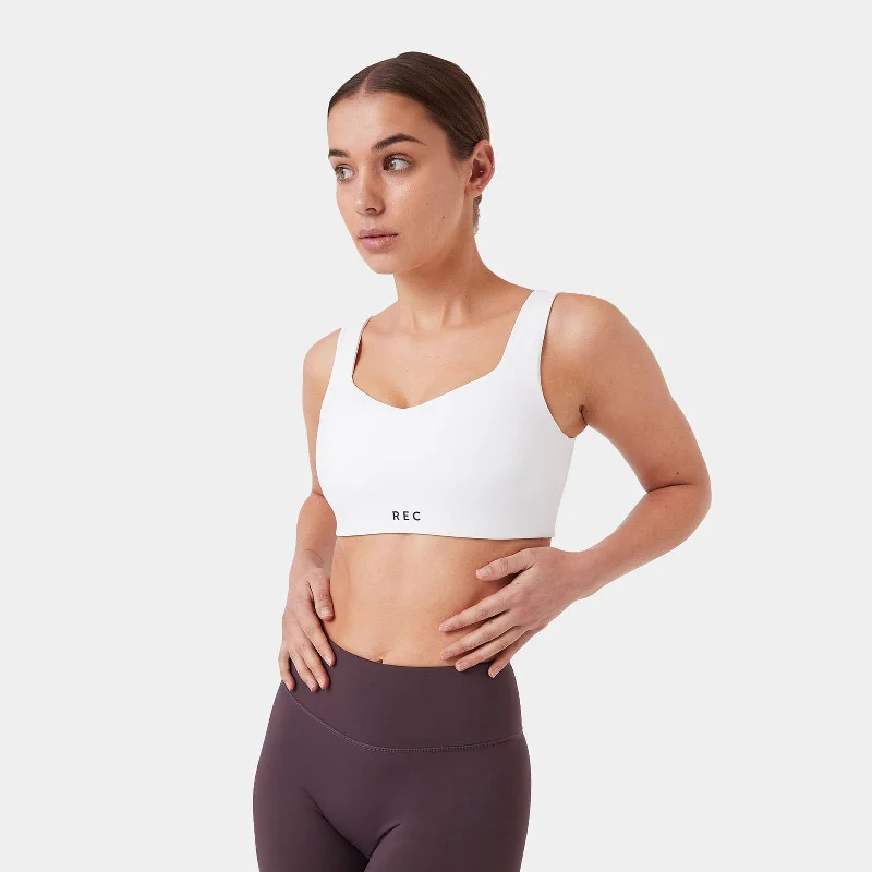 padded wireless bras for light supportREC GEN - PROform Sport Crop White