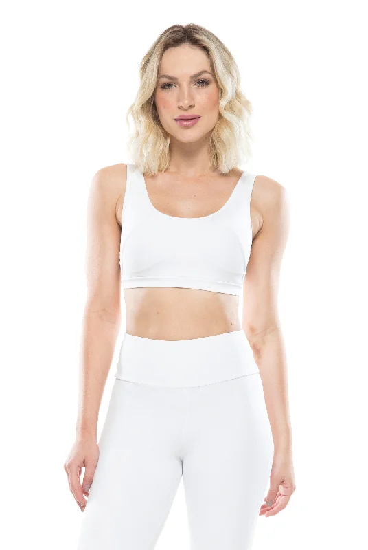 plus size convertible bras for flexibilityRun Confort Sport Bra - White
