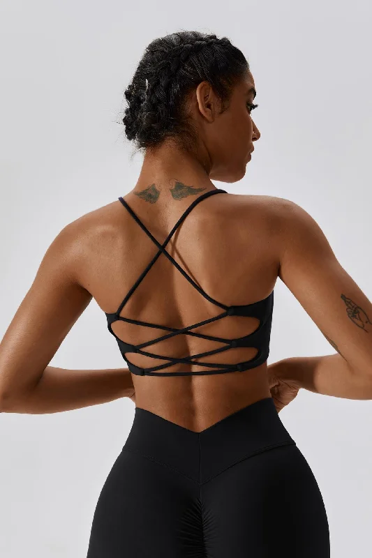 underwire bras with maximum supportSerenity Minimalistic Sports Bra - Black