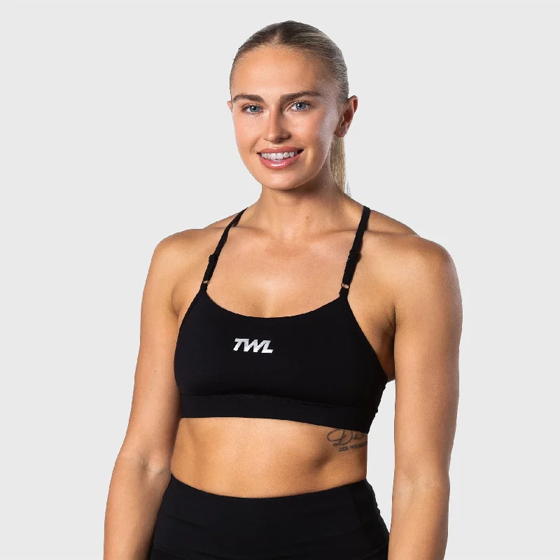moisture wicking convertible brasTWL - WOMEN'S BASE BRA - BLACK