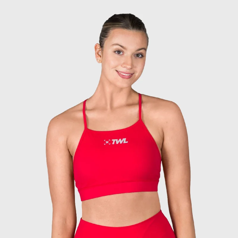 bralette bras for a trendy and comfortable styleTWL - WOMEN'S FLEET BRA - CRIMSON