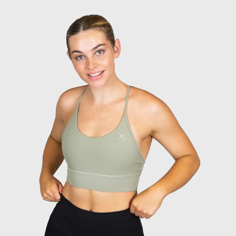 moisture wicking sleep bras for hot sleepersTWL - WOMEN'S PULSE BRA - MINK GREY
