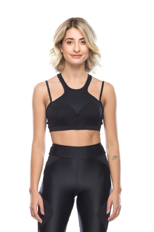 moisture wicking sleep bras for hot sleepersVersatility Sport Bra - Black