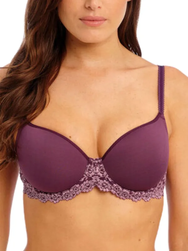 sleep bras for all night comfortEmbrace Lace Contour Bra - Italian Plum/Valerian