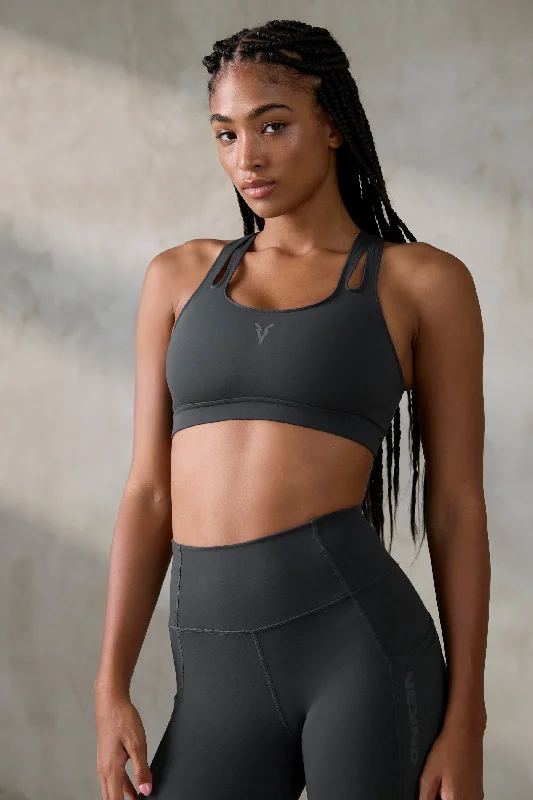 minimizer underwire bras for more controlV_SCULPT CUT OUT SPORTS BRA - Dark Gray