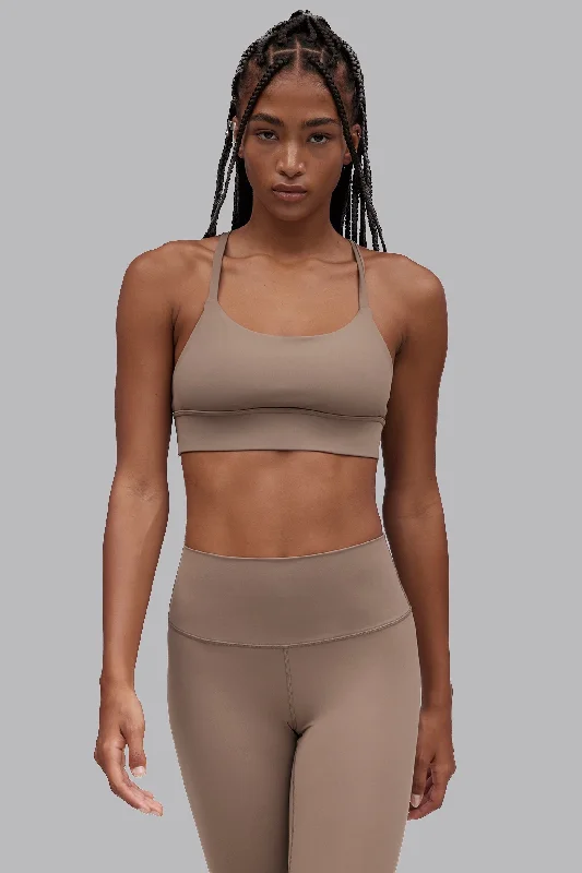 seamless sports bras for minimal chafingV_SCULPT LONGLINE SPORTS BRA - Tan