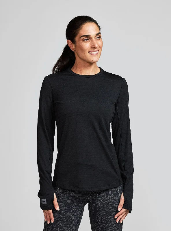 balconette lace bras for a feminine touchW's Repeat Merino Long Sleeve